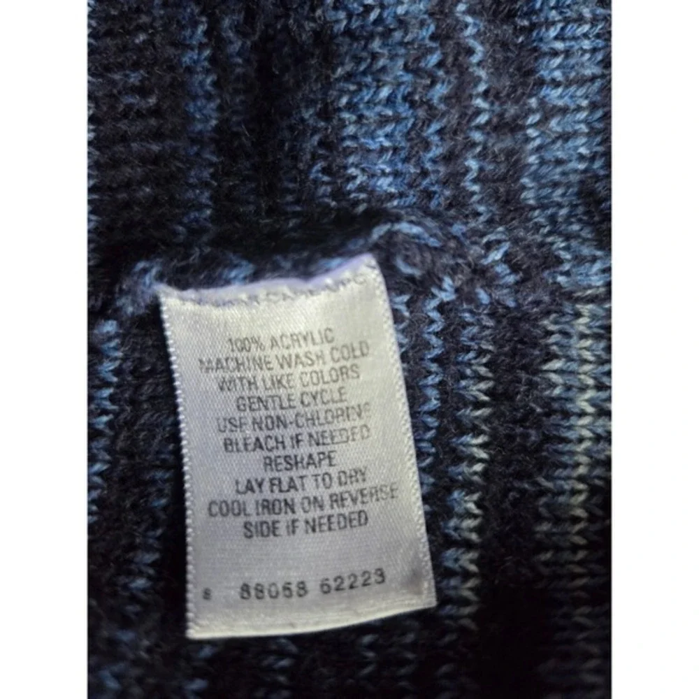 Great Northwest Indigo Womens 3X Blue Space Dye Open Front Longline Cardigan